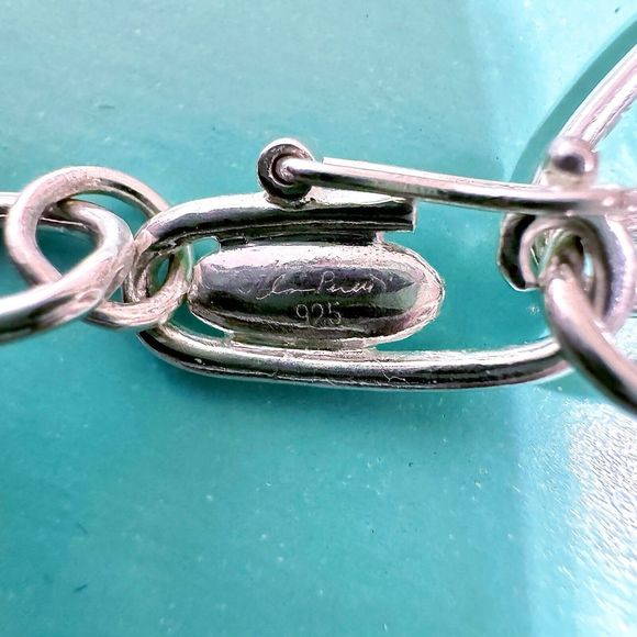 🎋SOLD🧧 RARE Tiffany & Co. Elsa Peretti Iconic 5 Charms Silver  Necklace 16” - Picture 6 of 7